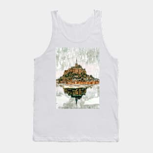 Mirrored Castle Abstract. For Vintage Castle Lovers. Tank Top